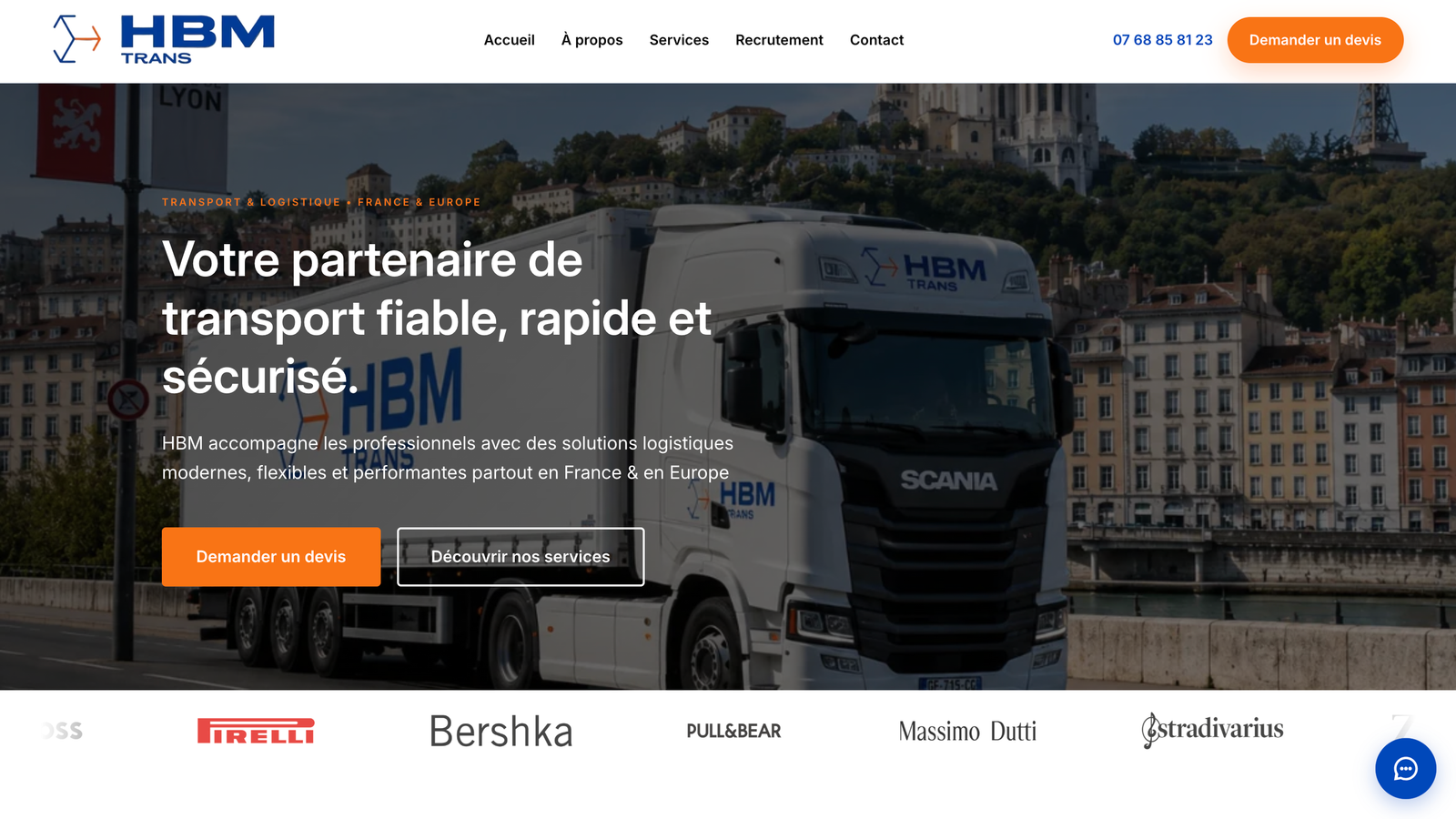 Aperçu du site HBM Trans